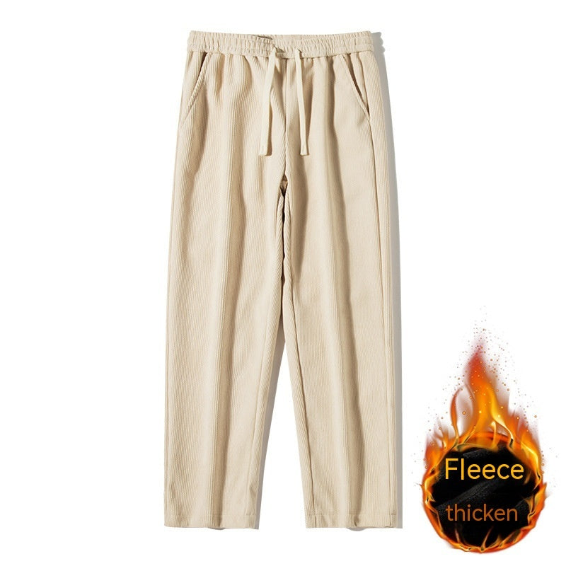 Winter-Ready Fleece-Lined Corduroy Pants