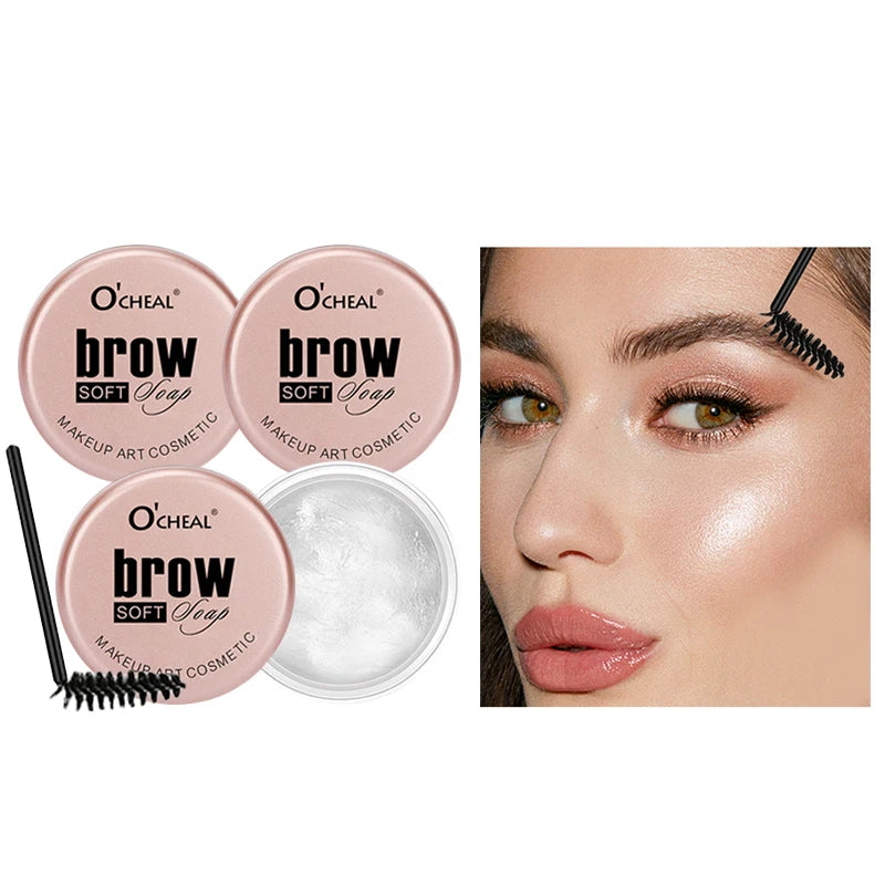 Eyebrow Styling Gel 3D Feathery Wild Brow Wax Waterproof Long Lasting Easy To Wear Shaping Eyebrows Makeup Sculpt Soap Cosmetics
