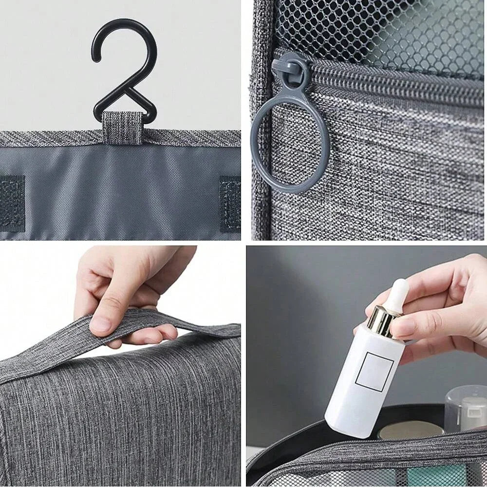 High Quality Travel Makeup Bags Women Waterproof Cosmetic Bag Toiletries Organizer Hanging Dry and Wet Separation Storage Bag