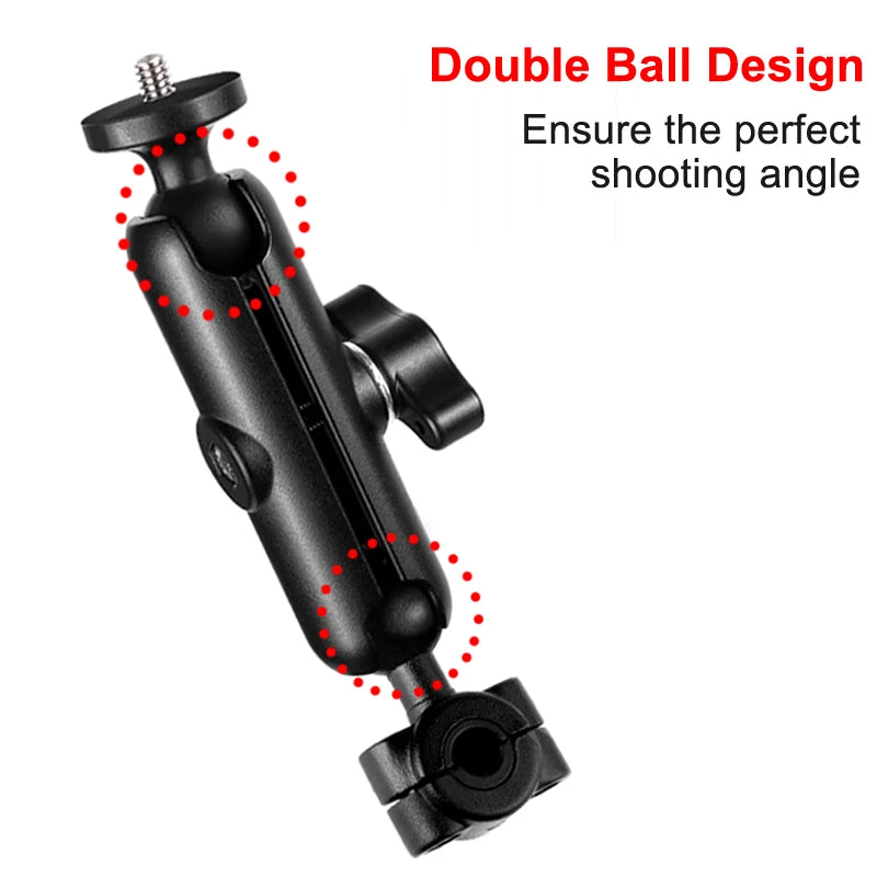 Metal Motorcycle Bicycle Camera Holder Handlebar Mirror Mount Bike