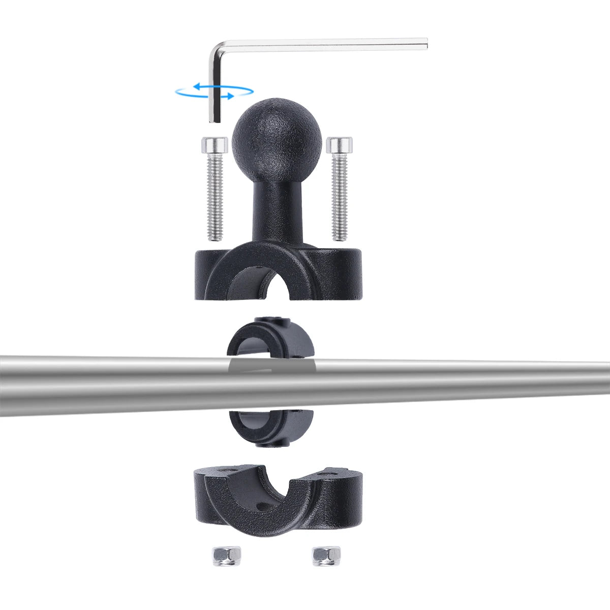 Metal Motorcycle Bicycle Camera Holder Handlebar Mirror Mount Bike