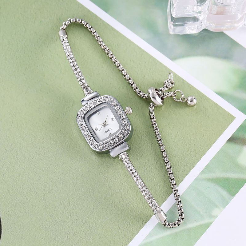 Elegant Square Diamond Bracelet Watch
