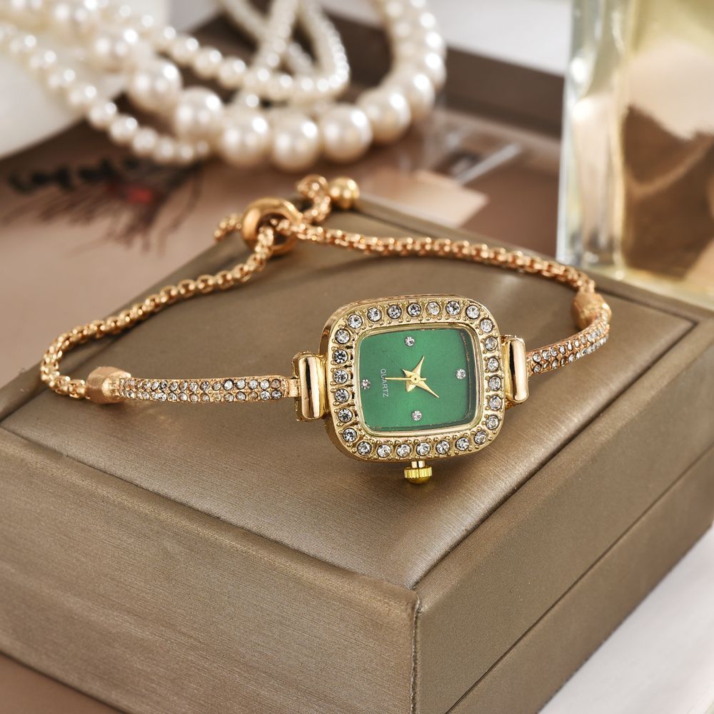 Elegant Square Diamond Bracelet Watch