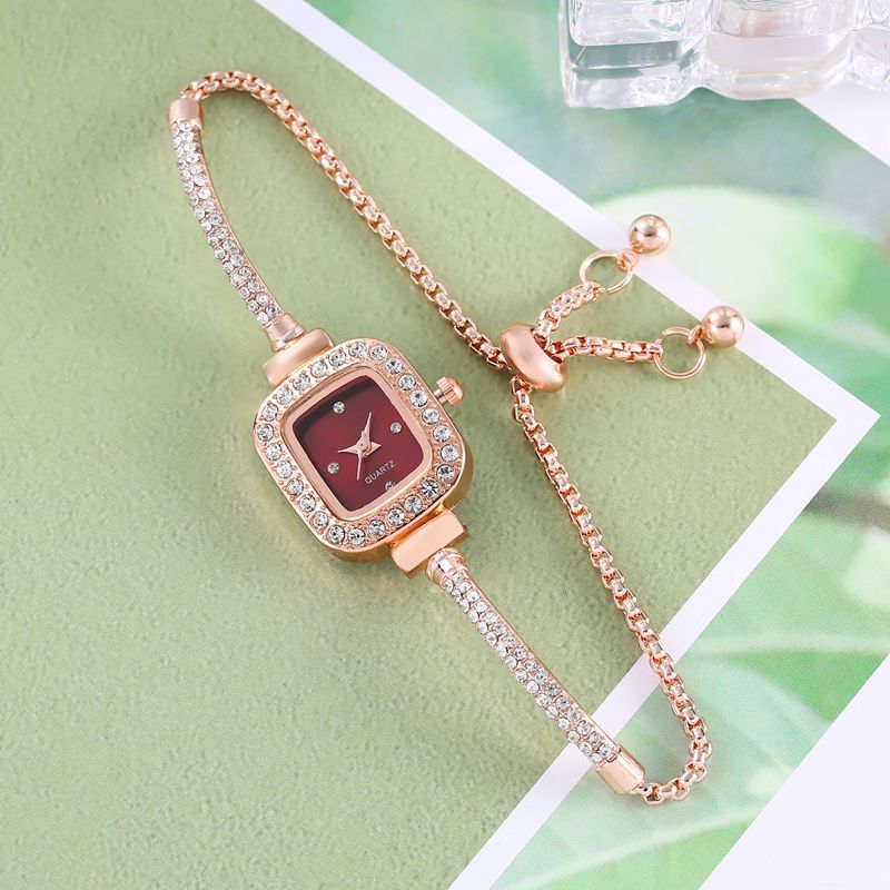 Elegant Square Diamond Bracelet Watch