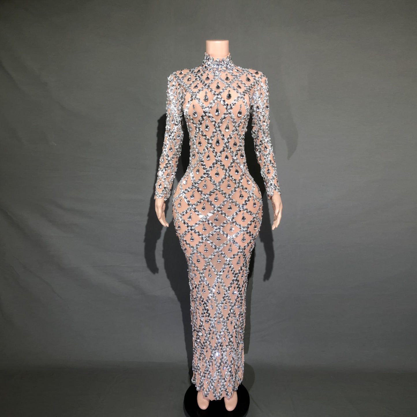 Rhinestone Evening Dress for Women