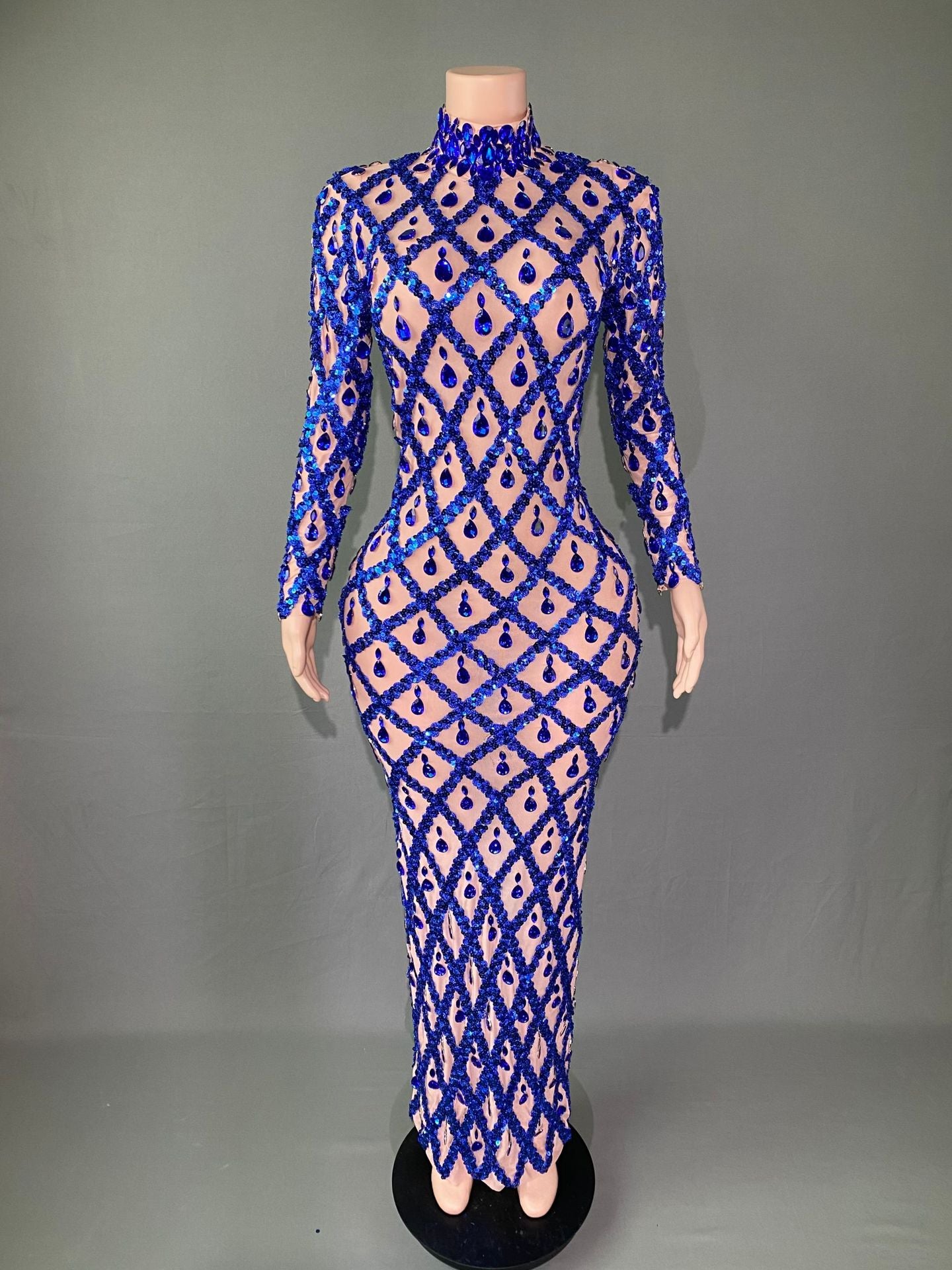 Rhinestone Evening Dress for Women