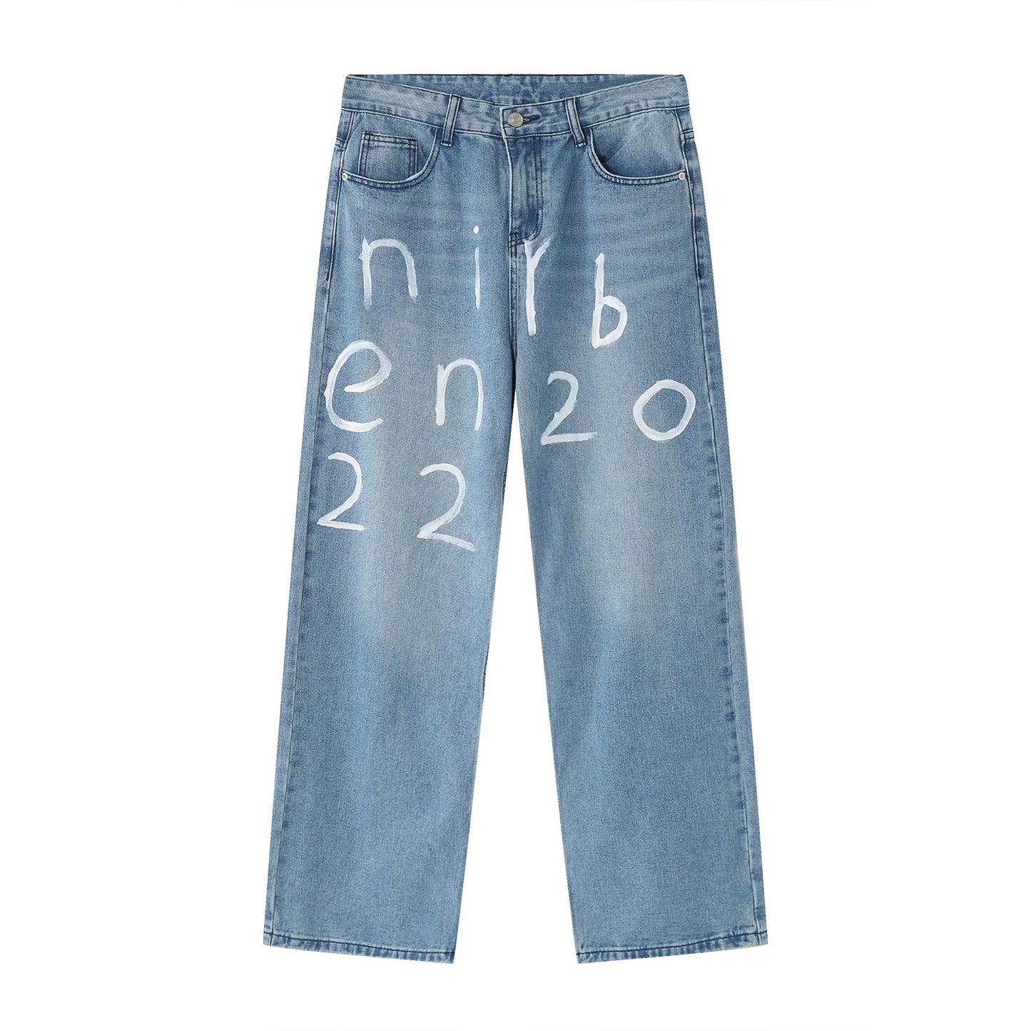 Custom Loose Wide-Leg Mopping Jeans