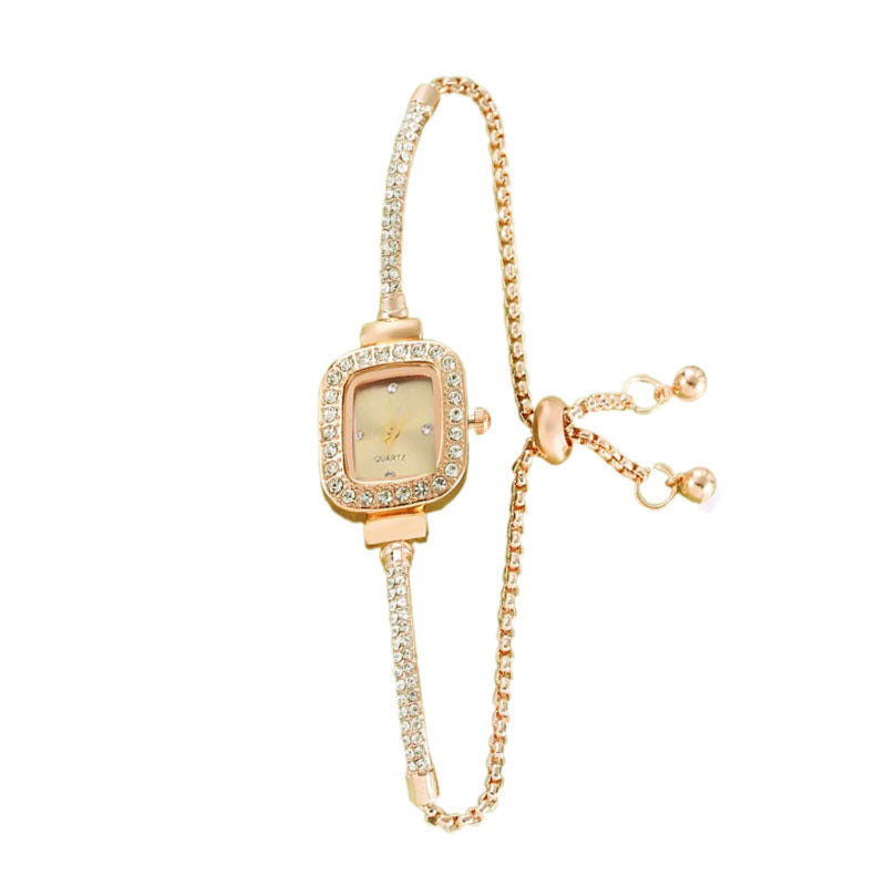 Elegant Square Diamond Bracelet Watch