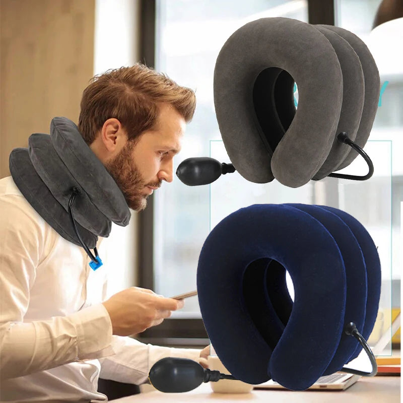 Neck Support Cushion Inflatable Air Cervical Neck Traction Device Body