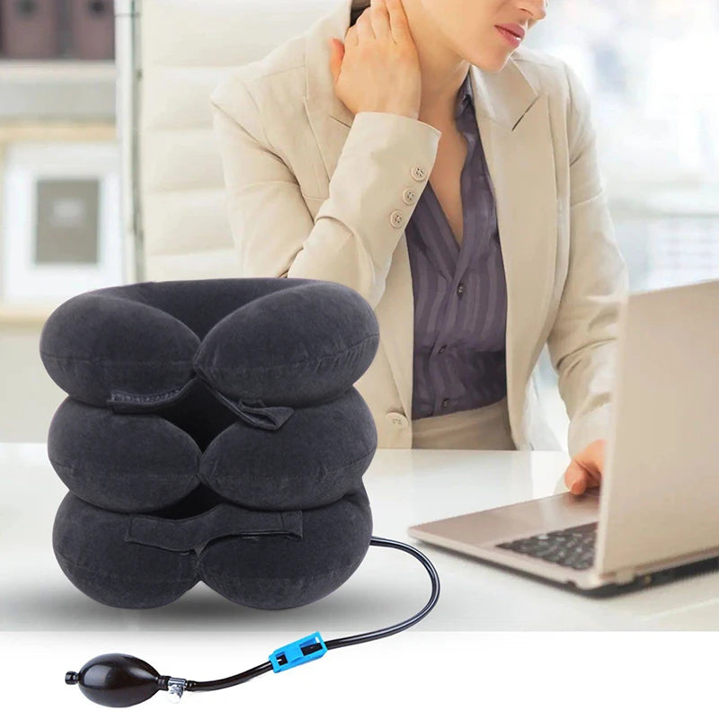Neck Support Cushion Inflatable Air Cervical Neck Traction Device Body