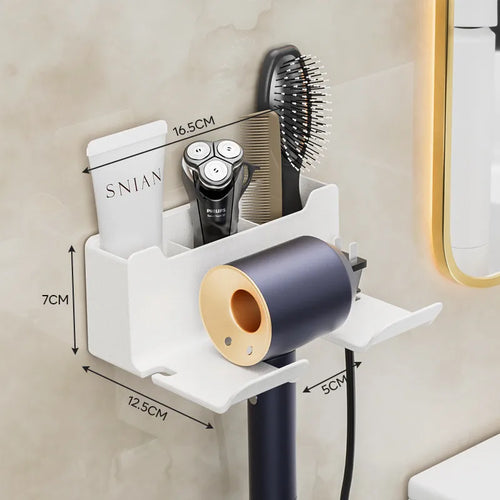 Wall Mounted Hair Dryer Holder For Dyson Bathroom Shelf without