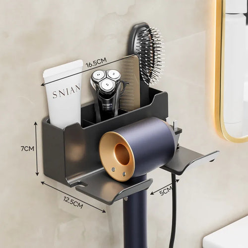 Wall Mounted Hair Dryer Holder For Dyson Bathroom Shelf without