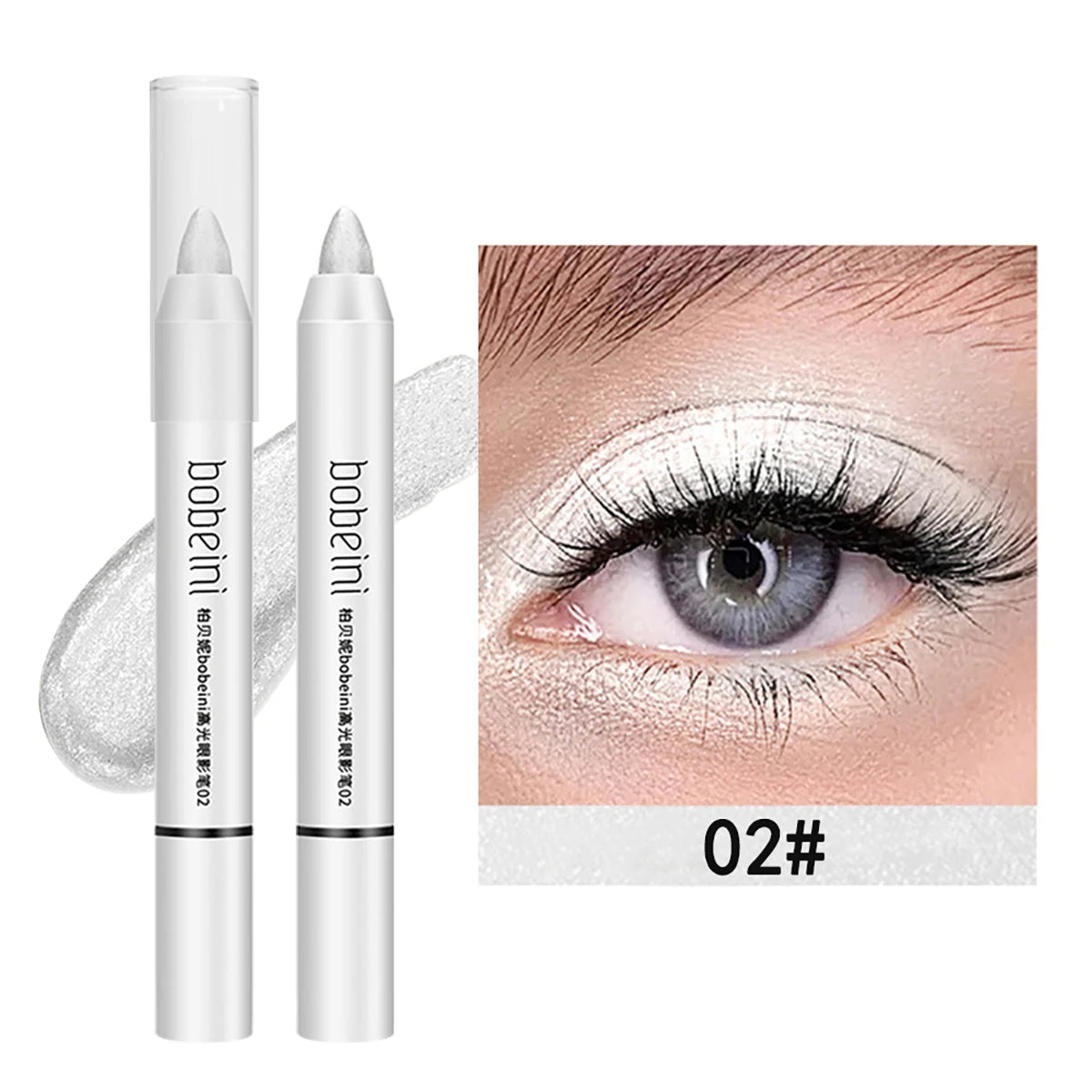 Eye Makeup Highlighter Pencil, Undereye Brightener Pencil, Dual-End Eye Shadow Stick, Smudge-Proof Eye Makeup