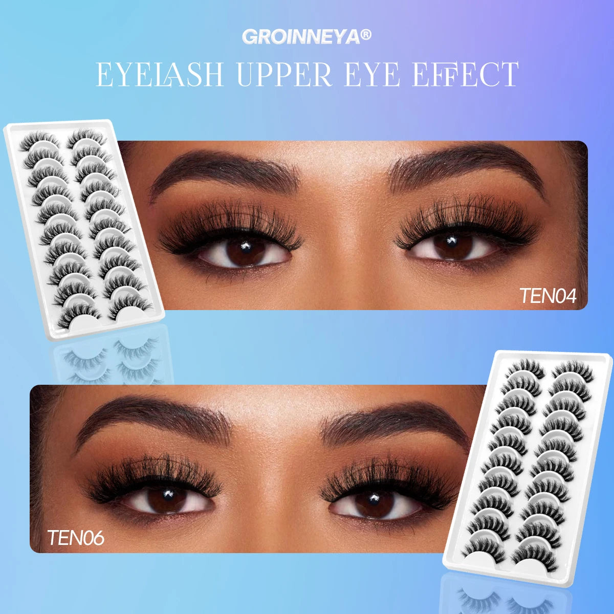 Fluffy 3D Mink Lashes – 10 Pairs of Soft, Full Volume