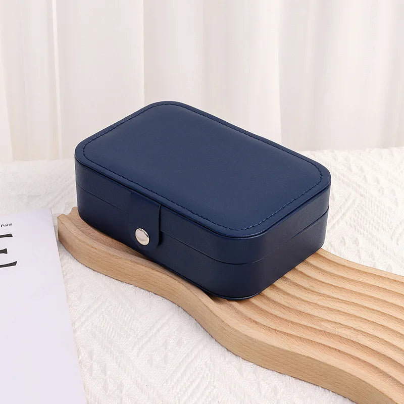 Portable Jewelry Box Jewelry Organizer Display Travel Jewelry Case Boxes Waterproof Leather Storage Zipper Jewelers Joyero