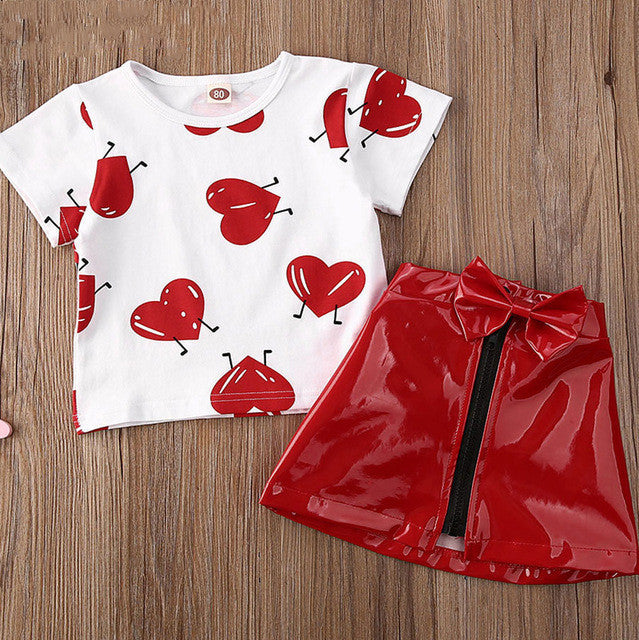Cute Summer Clothing Set for Girls - T-Shirt & Shorts