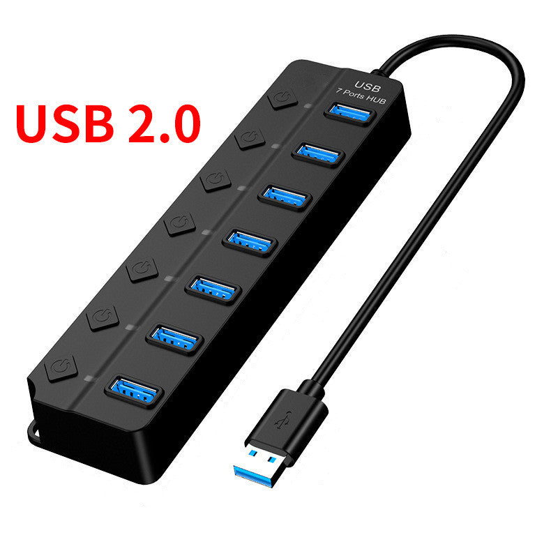Seven-port  HUB3.0 4-port 3.0 Splitter