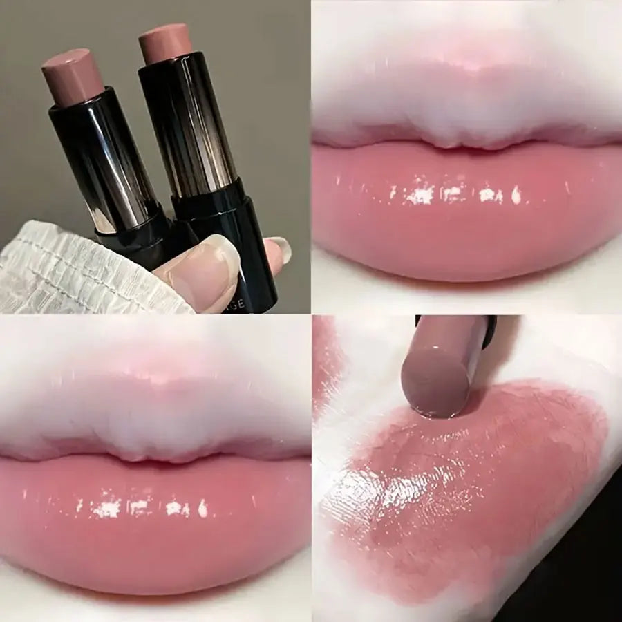 Lipstick Red Brown Lipstick Waterproof Moisturizing Mirror Lipstick Lip Gloss Natural Long-Lasting Makeup Valentine's Day Gift