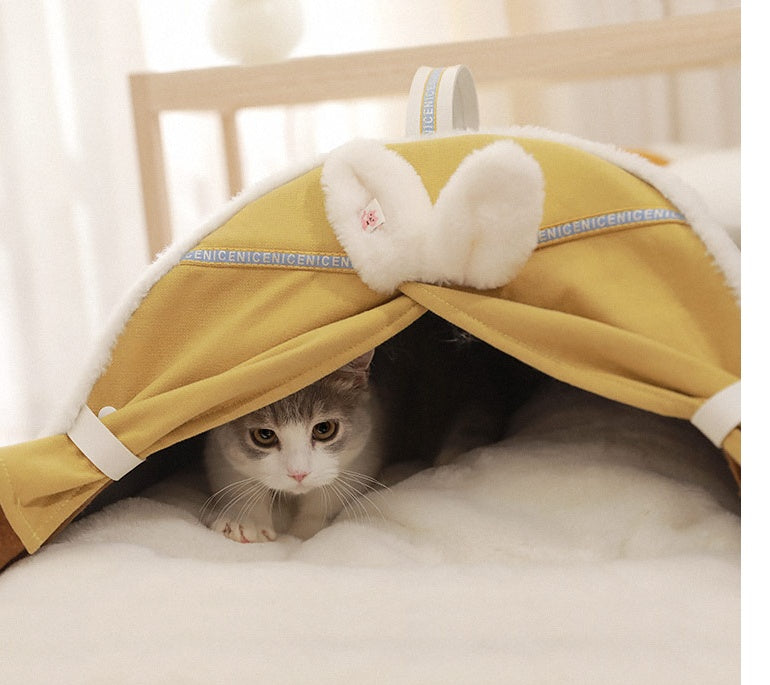 All-Season Cozy Cat House with Enclosed Nest