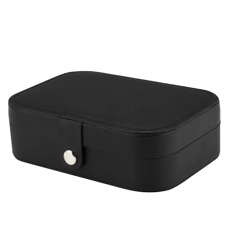 Portable Jewelry Box Jewelry Organizer Display Travel Jewelry Case Boxes Waterproof Leather Storage Zipper Jewelers Joyero