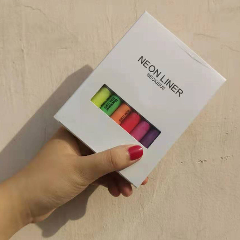 Waterproof Fluorescent Eyeliner Set - 8 Colors