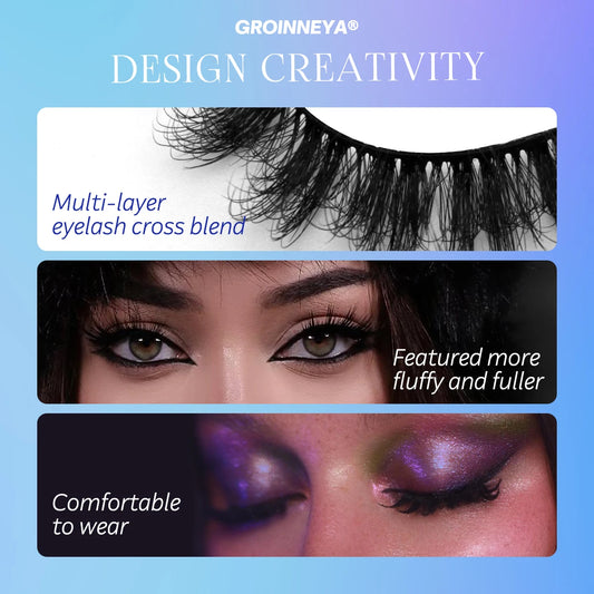 Fluffy 3D Mink Lashes – 10 Pairs of Soft, Full Volume