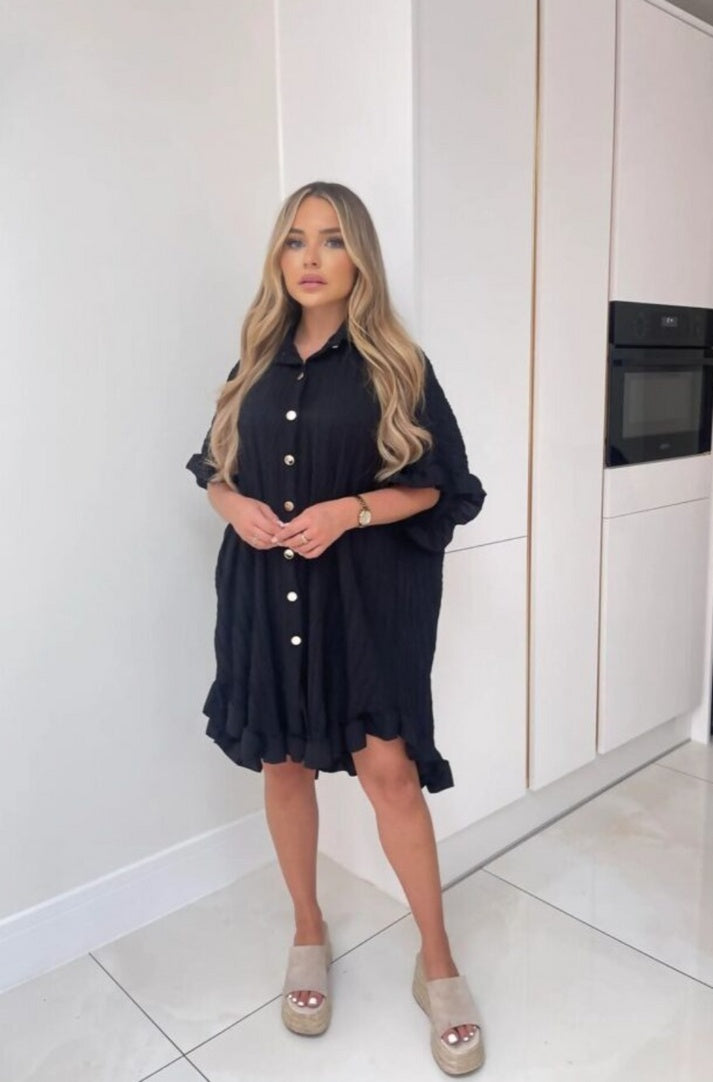 Ladies Casual Pleated Dress