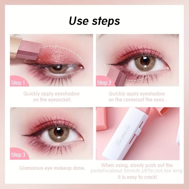 Two Color Gradient Eye Shadow Stick Three Dimensional Natural  Without Taking Off Makeup