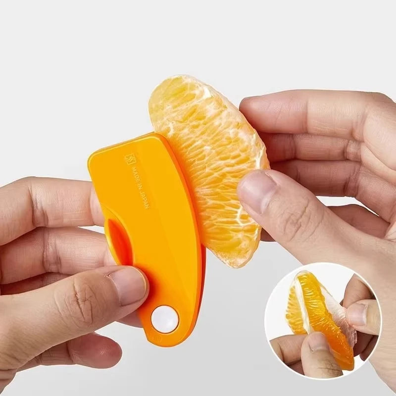 Orange/lemon/grapefruit Plastic Plastic Peeler, Creative Cutter With Folding Handle, Kitchen Fruit And Vegetable Gadget