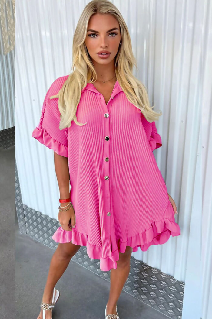 Ladies Casual Pleated Dress