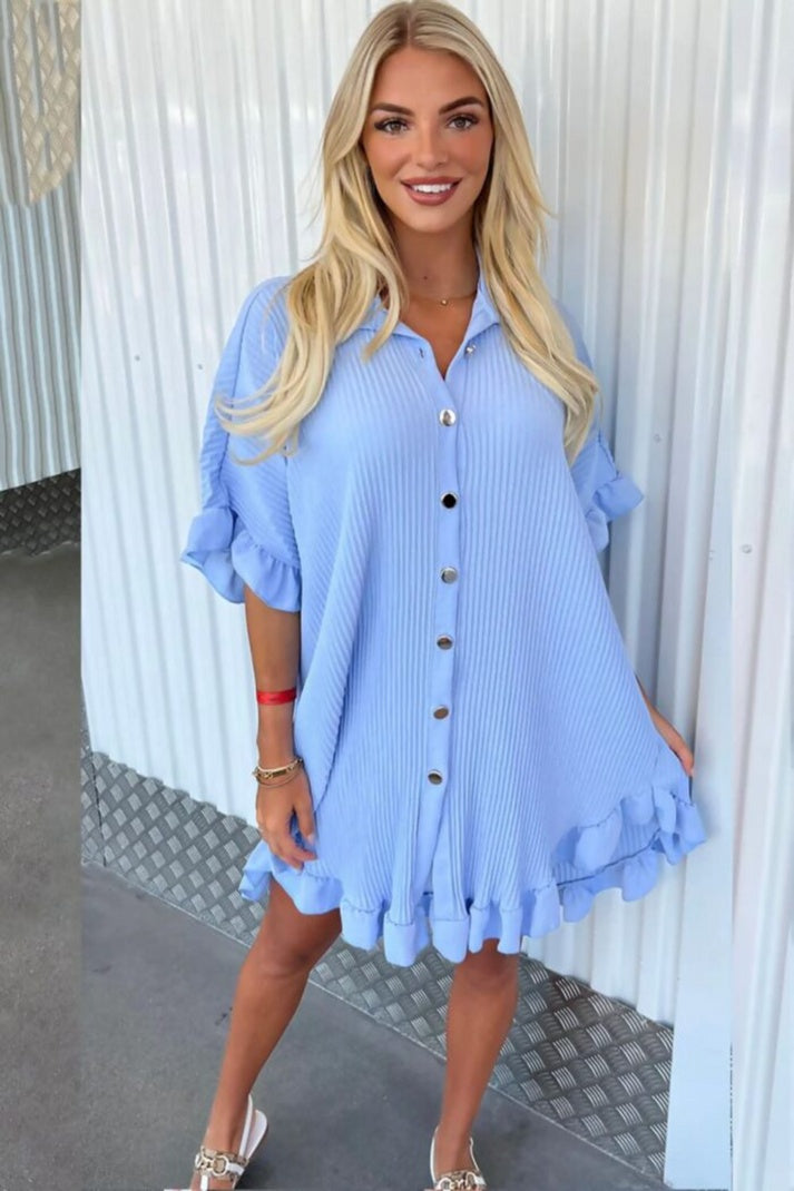 Ladies Casual Pleated Dress