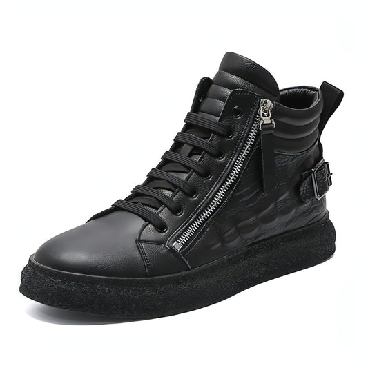 Men’s High-Top Leather Sneakers