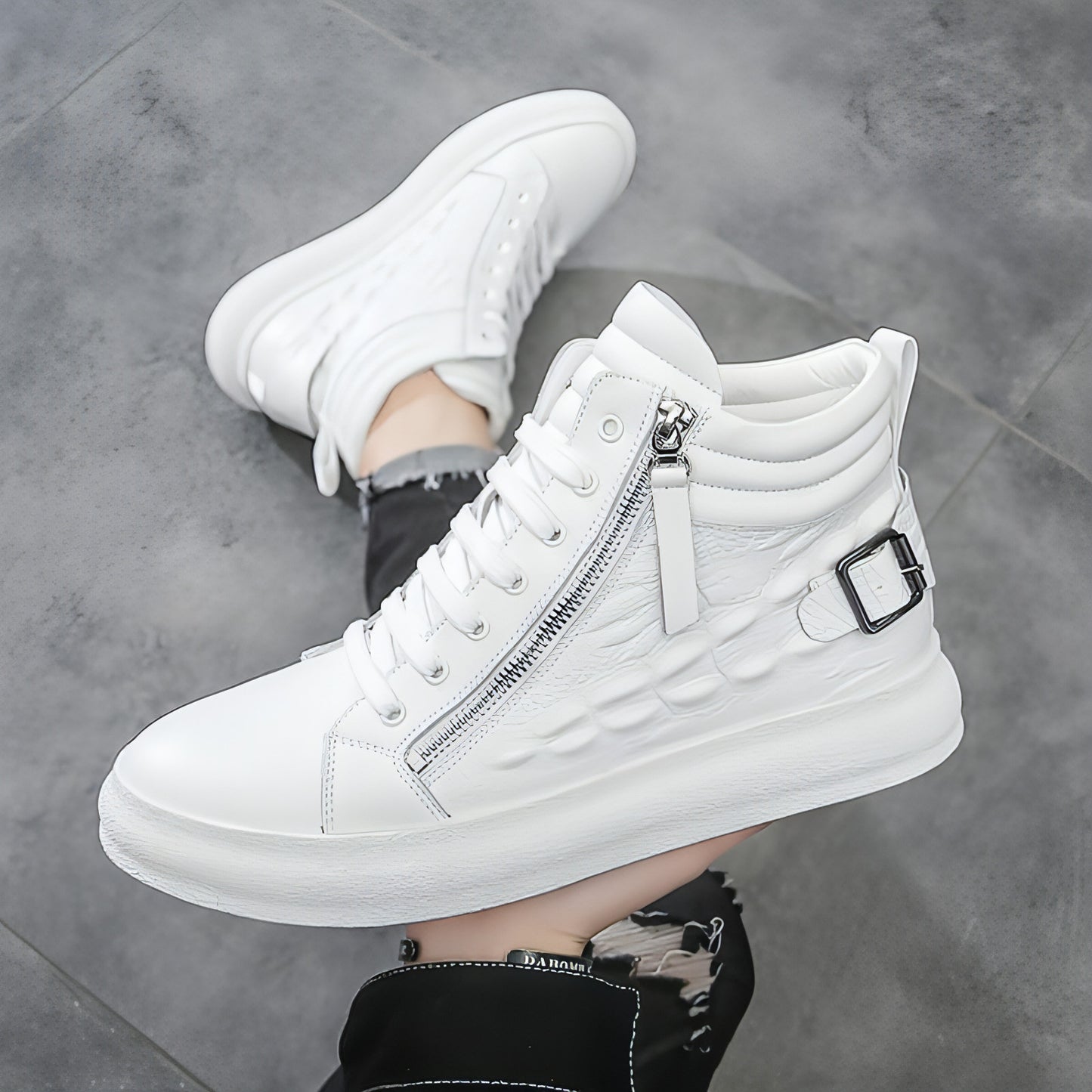 Men’s High-Top Leather Sneakers