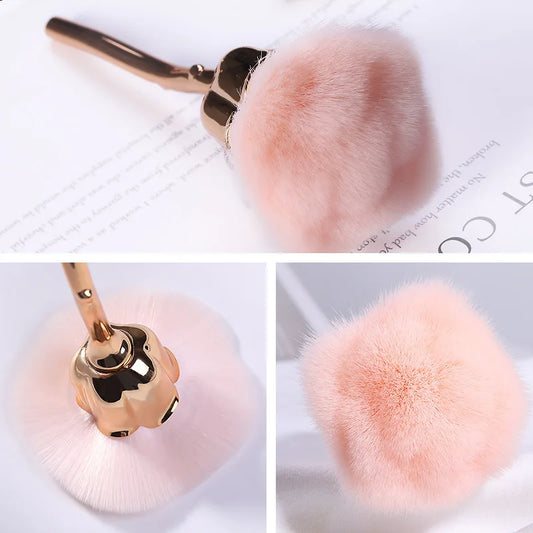 Pink Rose Soft Brush For Manicure Nail Art Dust Brush Nail Dust Brush Gel Polish Dust Cleaning Brushes Nail Accesories Tools