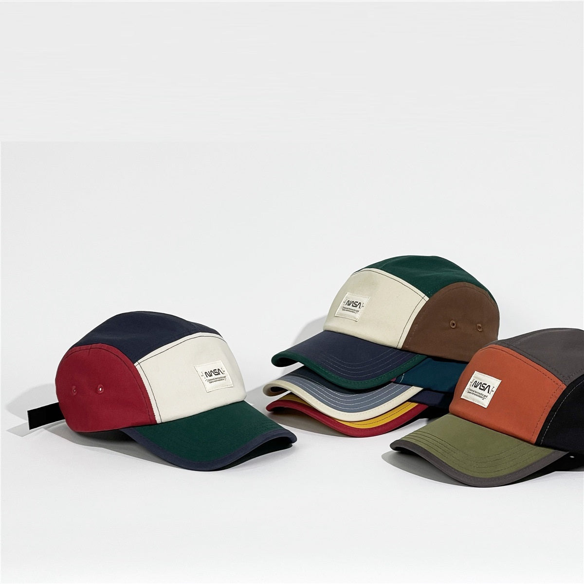 Stylish American Retro Baseball Hat in Color Matching Style