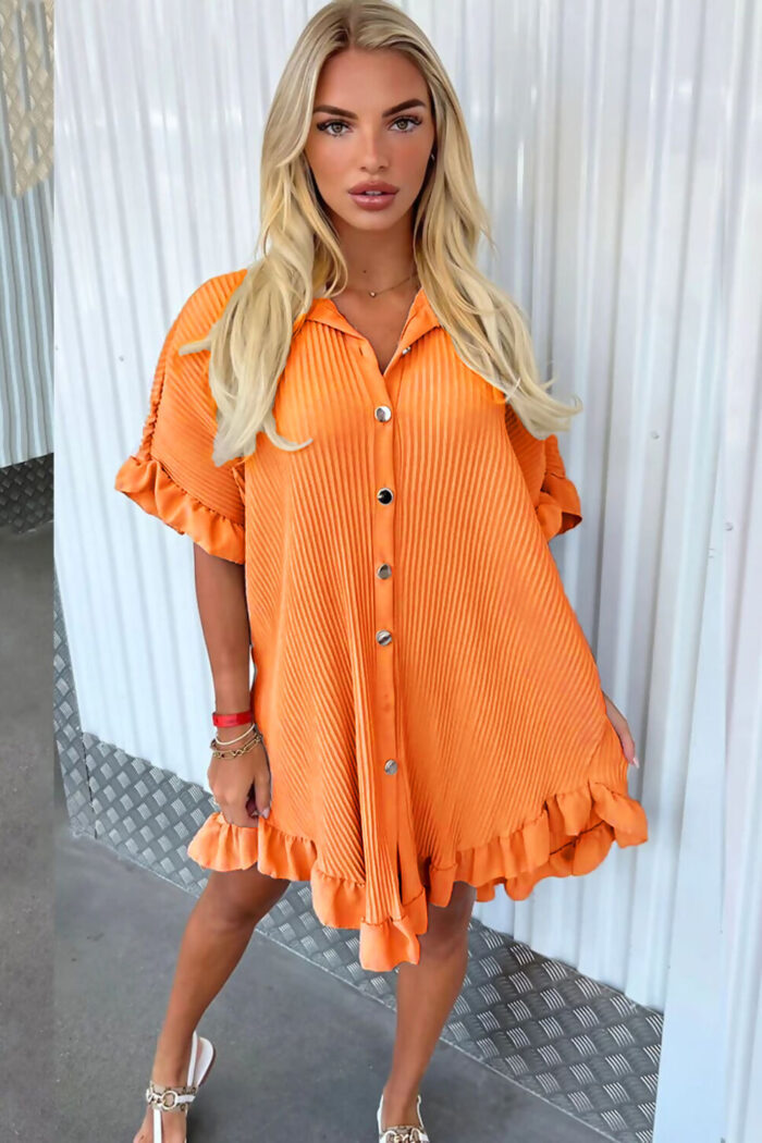 Ladies Casual Pleated Dress