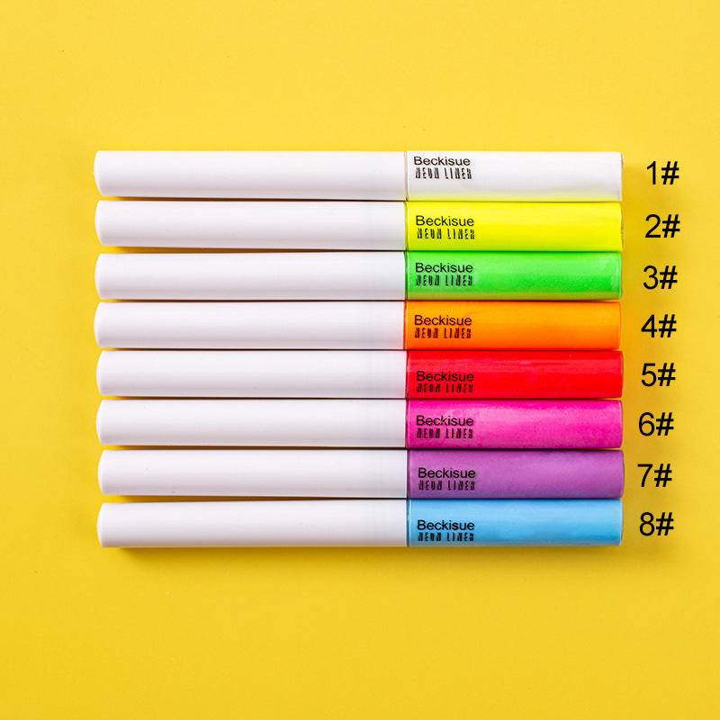 Waterproof Fluorescent Eyeliner Set - 8 Colors
