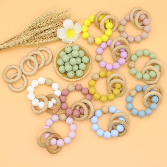 Vibrantly Colored Chewable Teether Chain for Babies