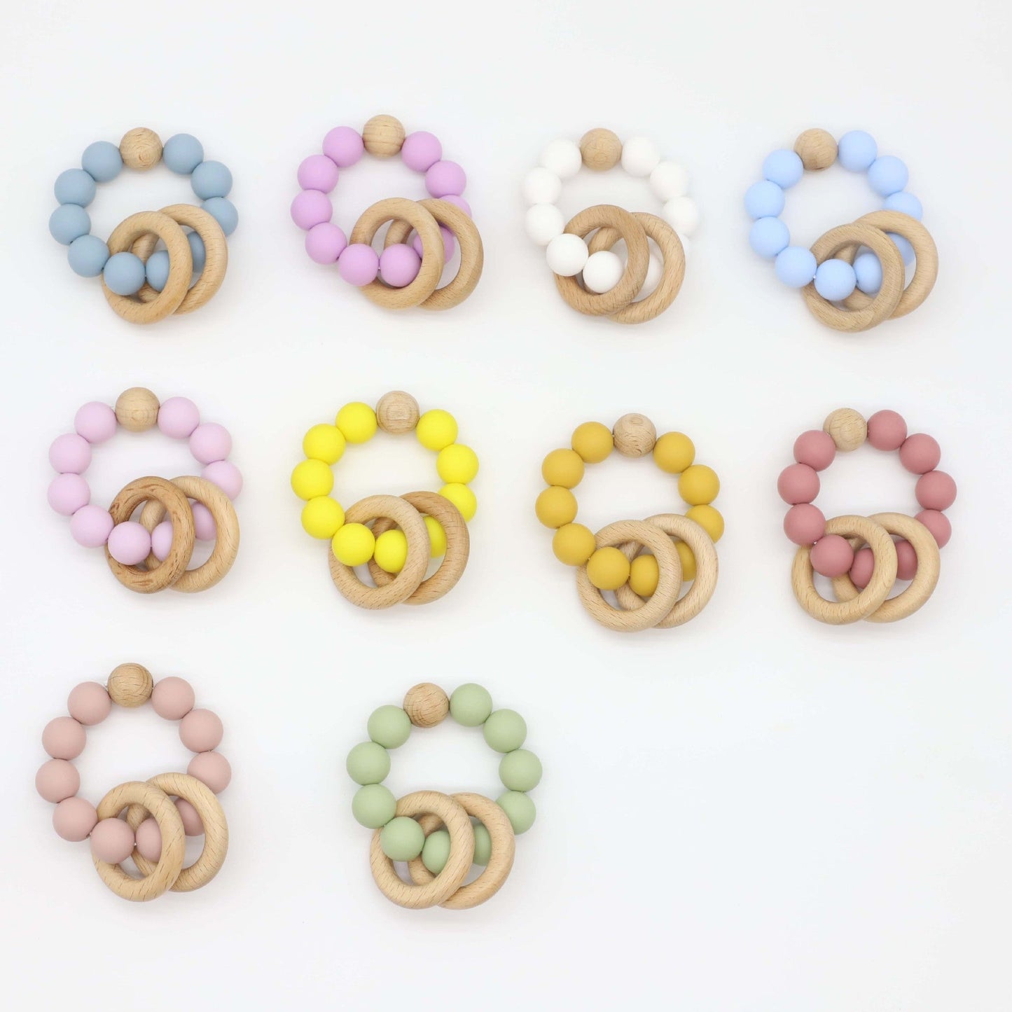 Vibrantly Colored Chewable Teether Chain for Babies